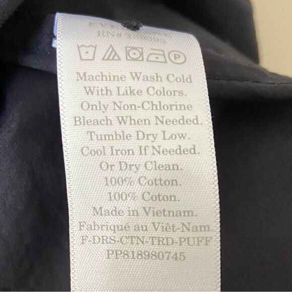 Everlane The Tiered Cotton Midi Black Shirt Dress Size 2 - Picture 12 of 12